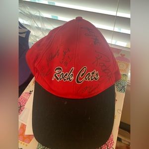 Rock Cats baseball hat cap autographed one size